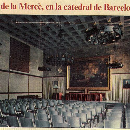 la sala de "La Mercè" en la Catedral de Barcelona