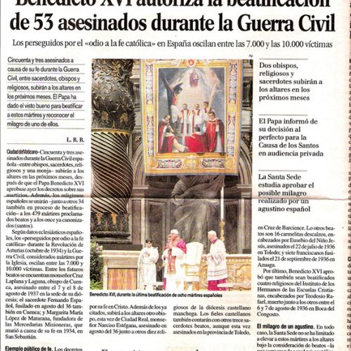 Cerimònia de beatificació màrtirs d'Urgell