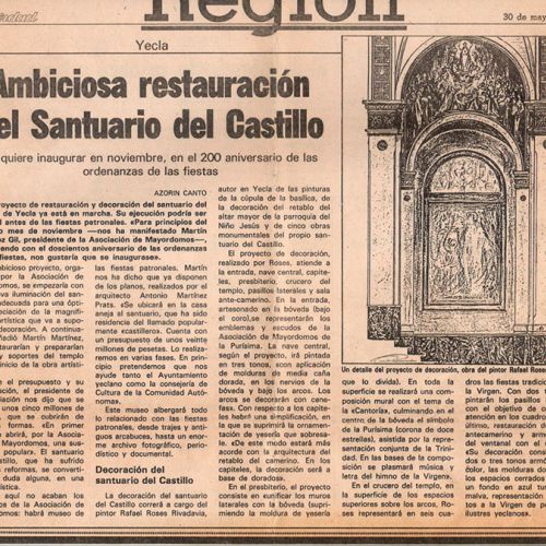 Ambiciosa restauració del Santuari del Castell